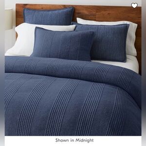 NWT West Elm Twin Cotton Cloud Jersey Duvet Cover in Midnight Blue
